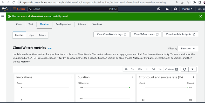 Create a Lambda function with AWS console